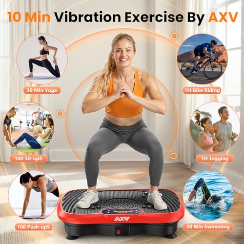 AXV Vibration Plate Fitness Platform Exercise Machine for Full Body Workout Q37919
