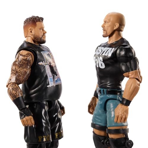 Mattel WWE Main Event Championship Showdown 2-Pack Action Figures, Stone Cold Steve Austin vs Kevin Owens W350846