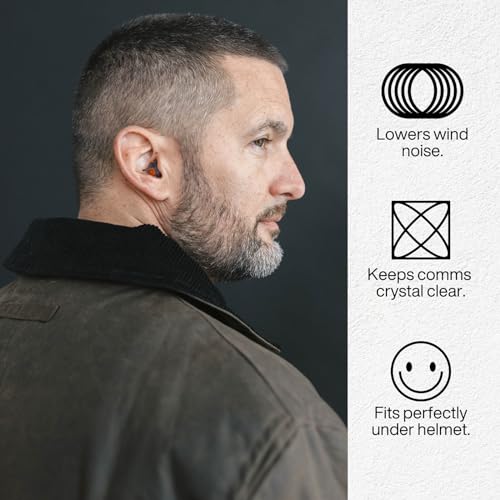 EARPEACE Moto Reusable Motorcycle Earplugs with High Fidelity Filter A57619