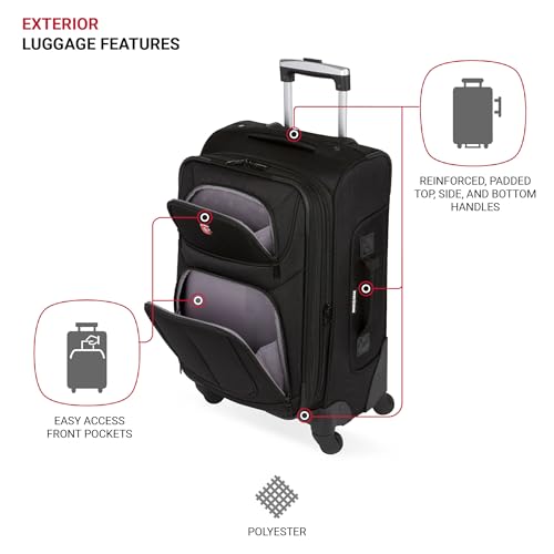 SwissGear Sion Softside Expandable Luggage, Black, 29-Inch C81483
