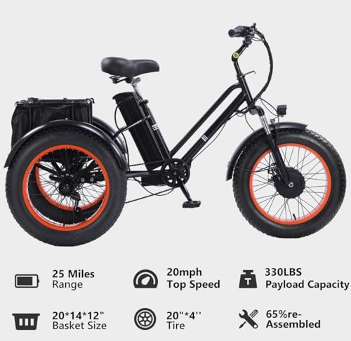 Adult Electric Tricycle 3 Wheel Bike for Adults A10327
