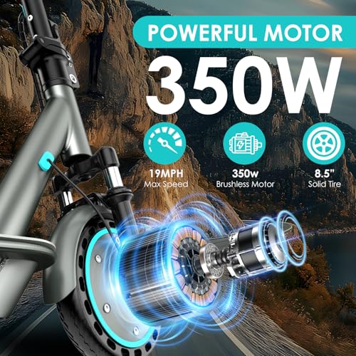 Electric Scooter for Adults, 19Mph, 15/21 Miles Range, Foldable with App Control O825633