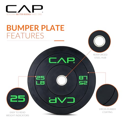 CAP Barbell 2-Inch Olympic Bumper Plate Weight Set O371151