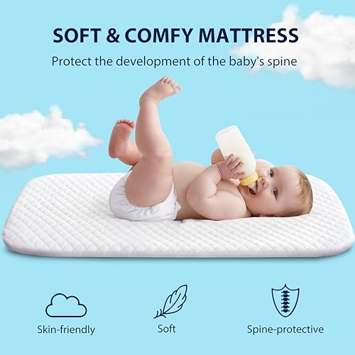 3 in 1 Baby Bassinet Bedside Sleeper with Wheels, Adjustable Height, Storage, Mattress & Canopy L72196