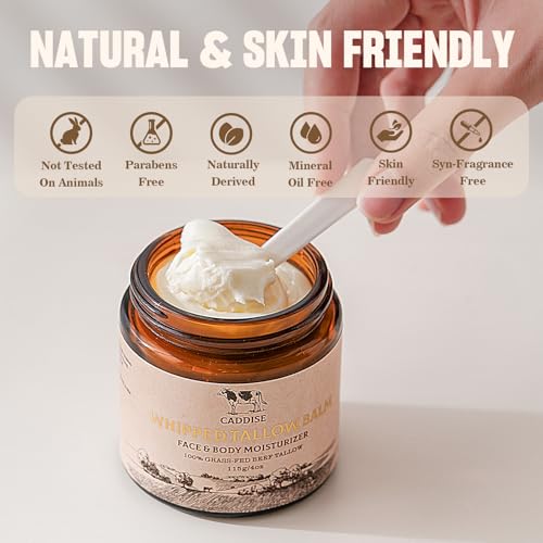 Whipped Beef Tallow Cream with Honey & Shea Butter for Face and Body, 4 Oz P93685