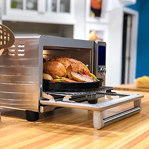 Nuwave Bravo Air Fryer Toaster Smart Oven, 12-in-1 Countertop Convection, 30-QT XL, Stainless Steel Look H960464