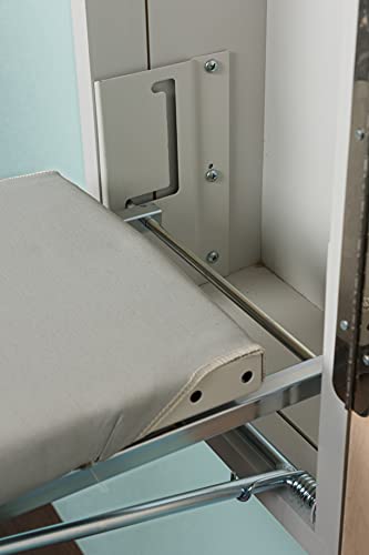 Iron-A-Way Built-In Ironing Center with 42 Inch Swiveling Board, White Door M172318