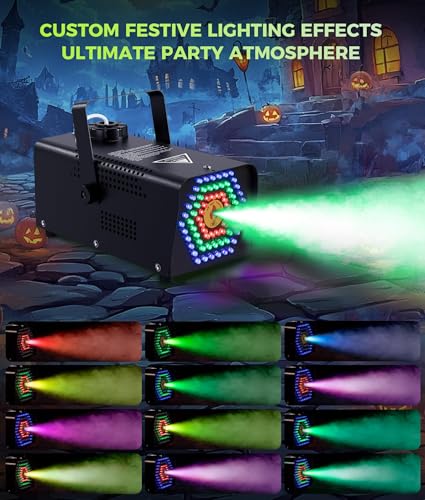 IMONE 72-LED Fog Machine with Wireless Remote Control for Parties & Events Q404979