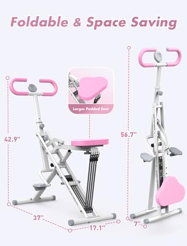Sportsroyals Squat Machine for Home, Foldable Exercise Equipment with Adjustable Resistance O7532