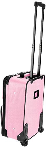 Rockland Fashion Softside Upright Luggage Set, Expandable, Pink, 2-Piece B62260