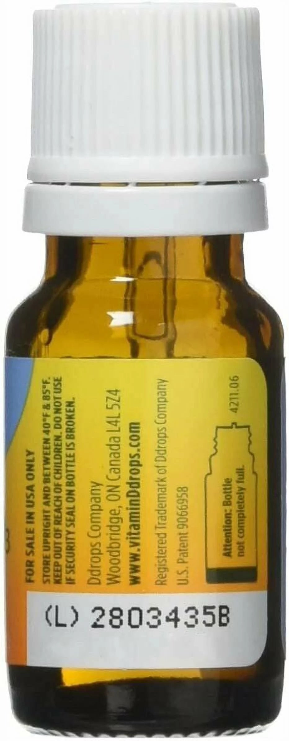 Ddrops Baby Liquid Vitamin D3 400 IU 2.5 mL (90 Drops) Pack of 2 Q323112