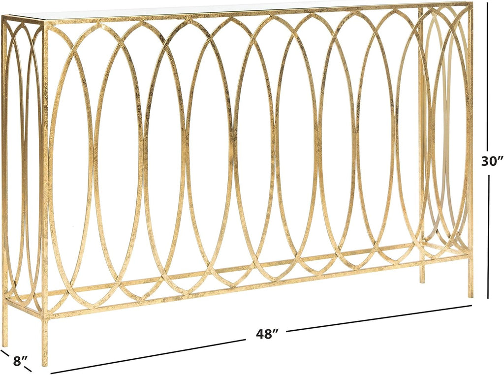 Safavieh Home Carina Gold Foil Glass Console Table S95666