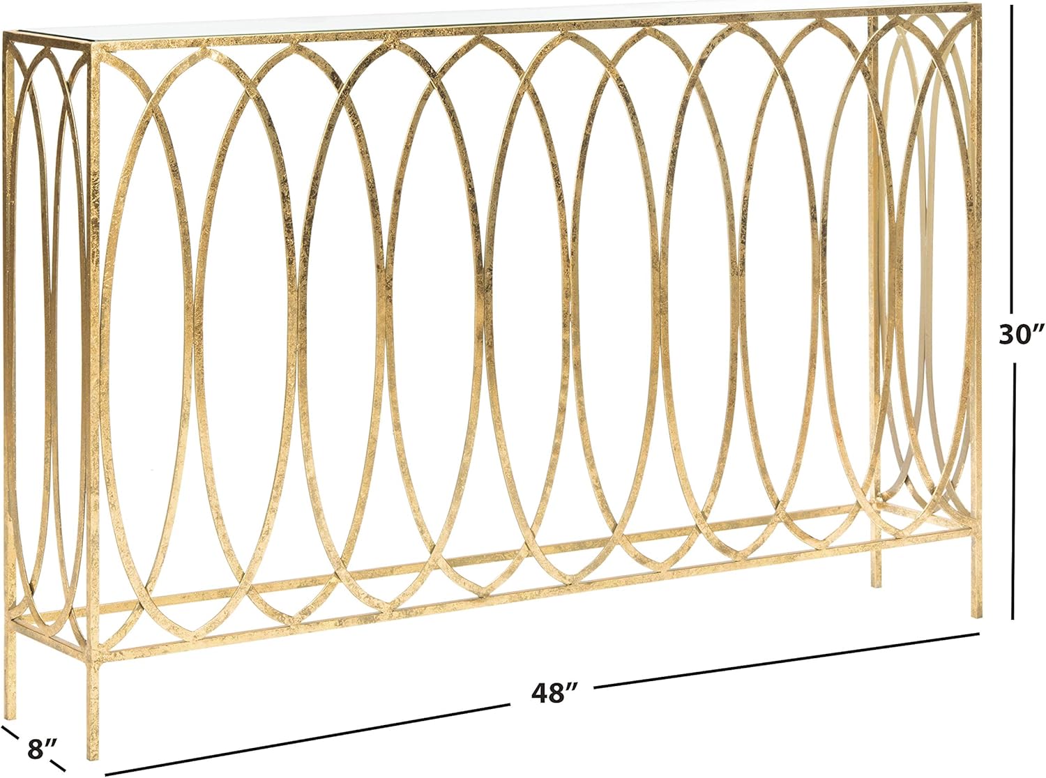 Safavieh Home Carina Gold Foil Glass Console Table S95666