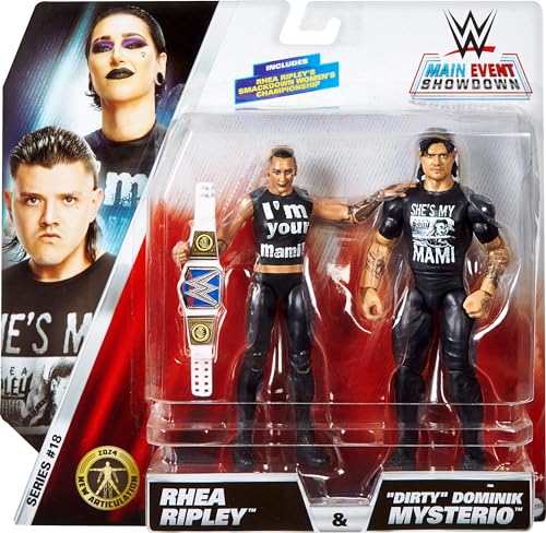 Mattel WWE Main Event Championship Showdown 2-Pack Action Figures & Accessory O3534