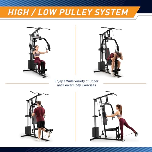 Marcy Multifunctional Workout Station Home Gym with 200lbs Weight Stack N979142