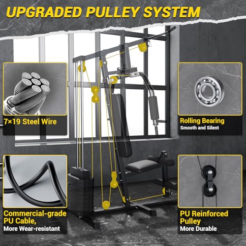 Home Gym Machine with 100LBS Weight Stack, Full Body Workout Station F6223