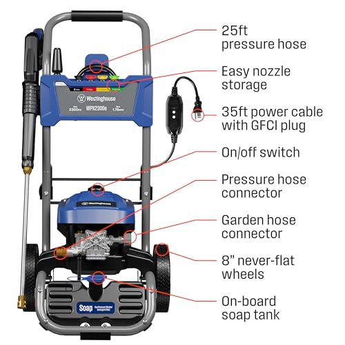 Westinghouse WPX3000e Electric Pressure Washer, 3000 PSI, Induction Motor L201930