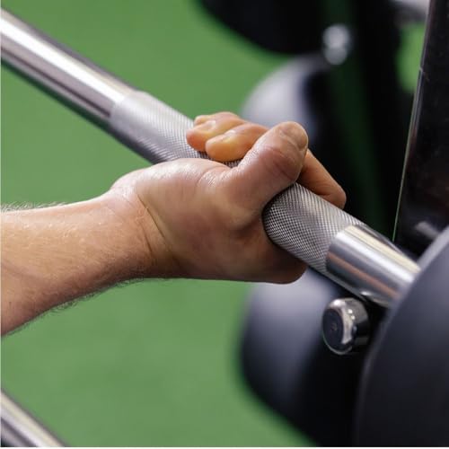 Titan Fitness Rubber Curl Fixed Barbells, Pre-Loaded Weight Bar Y406