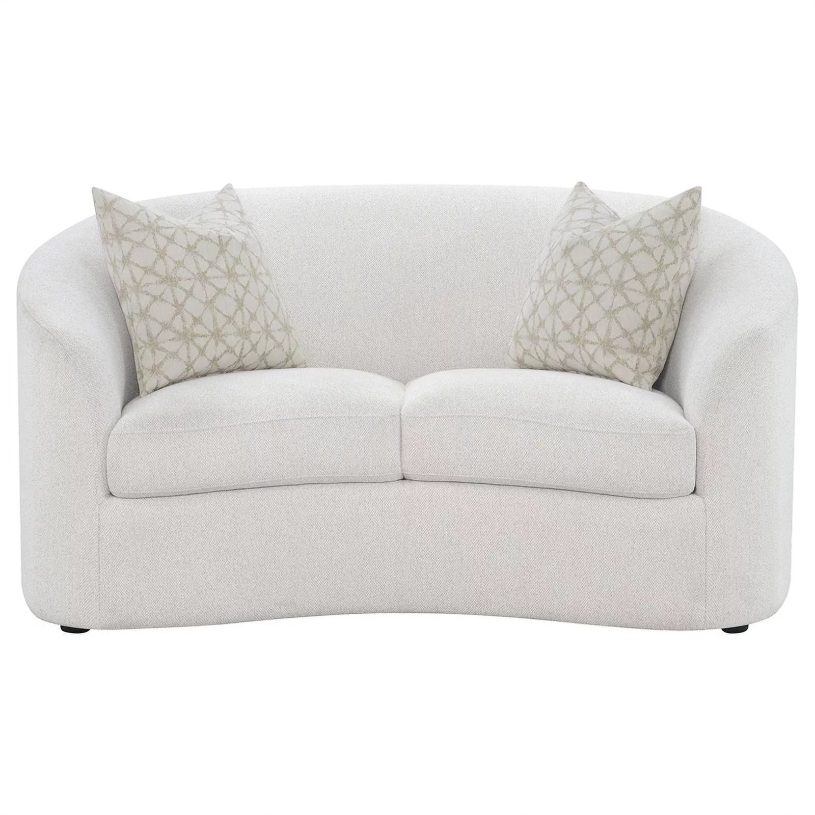 Coaster Rainn 2-Piece Fabric Upholstered Living Room Set, Latte L592