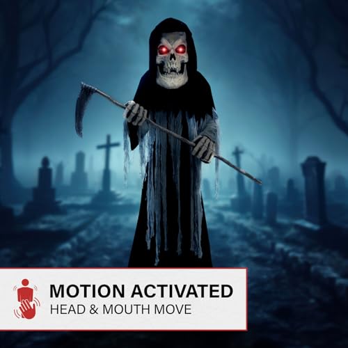Haunted Hill Farm Motion-Activated 7.5-Ft. Smoldering Ghoul Animatronic Halloween Decoration N1475