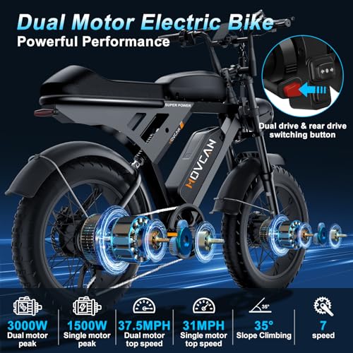 MOVCAN V30 Series Electric Bike for Adults 20" Fat Tire Ebike N31922