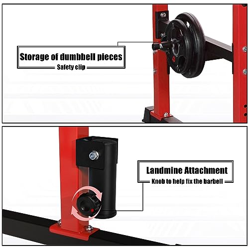 Bongkim Power Rack, Adjustable Squat Stand for Home Gym, 660lb Capacity L49550