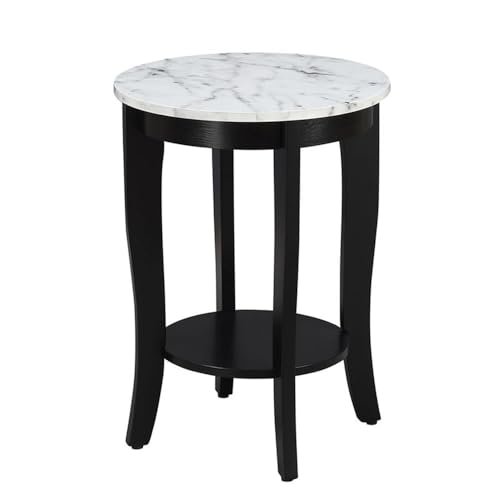 American Heritage Round End Table, Black U219