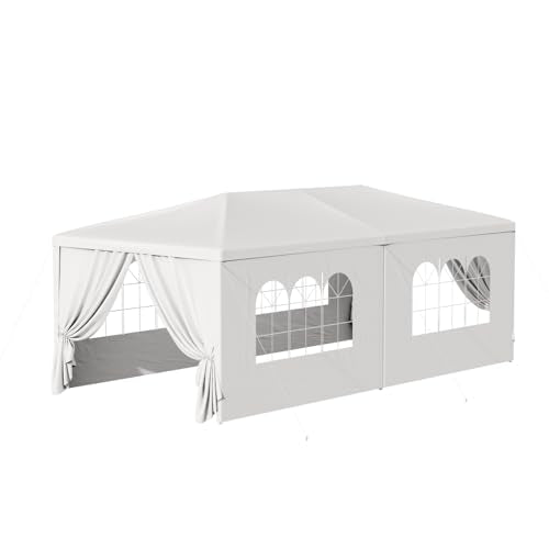 Outdoor Party Tent 10x30 Black with 8 Removable Sidewalls V87006