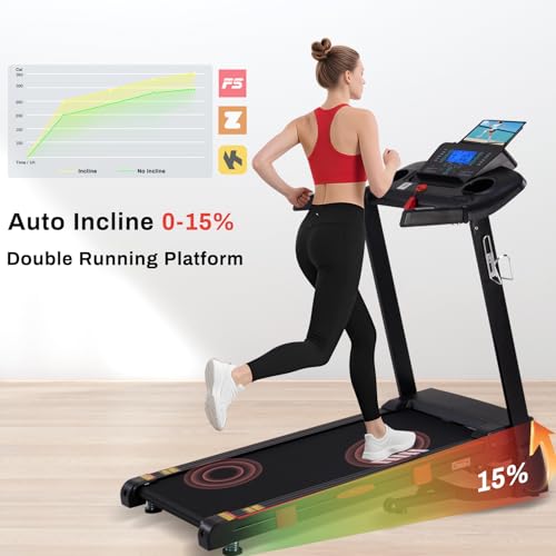 Foldable Treadmill for Home with Auto Incline and Bluetooth N9768