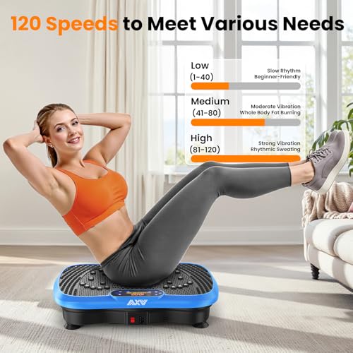 AXV Vibration Plate Fitness Platform Exercise Machine for Full Body Workout Q37919
