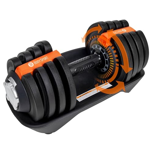 BodySport 40 lb Adjustable Dumbbells with 12 Free Weights for Home Gym Z86856