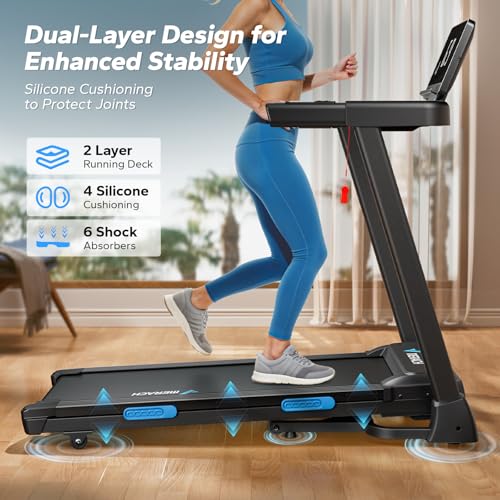 MERACH Foldable Treadmill with Incline, 7.5MPH Quiet for Home M910