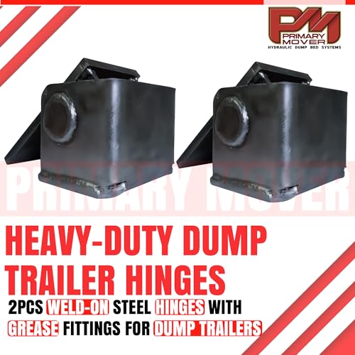 Heavy Duty Dump Truck Trailer Hinges, Greasable Weld-On Solid Steel, 2 Pack B12899