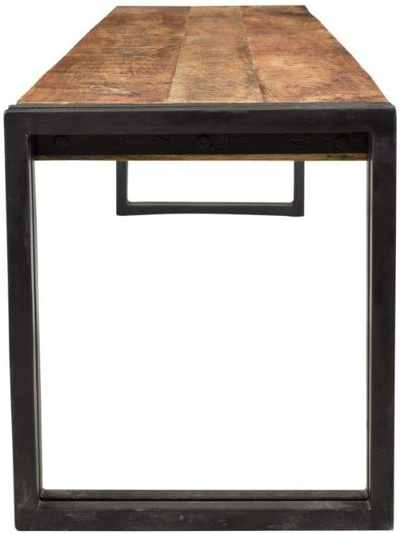 Timbergirl Hand-Crafted Reclaimed Wood and Metal Bench, 50-Inch J99976