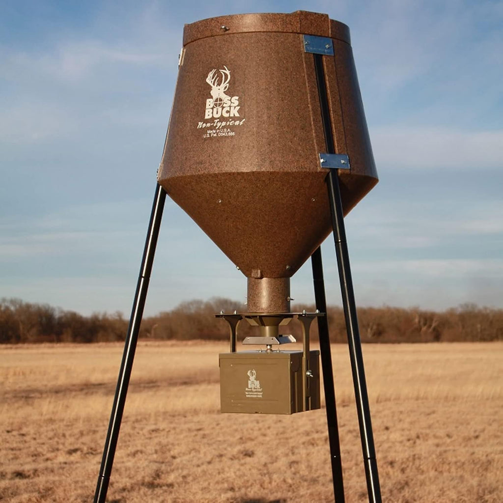 Boss Buck 200 lb 2-Step Deer Feeder Drum with Protein Feed Tube R863463
