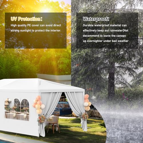 Outdoor Party Tent 10x30 Black with 8 Removable Sidewalls V87006