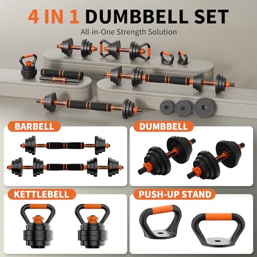 VTORY Adjustable Dumbbell Set 4-in-1 Weight Set for Home Gym F961659