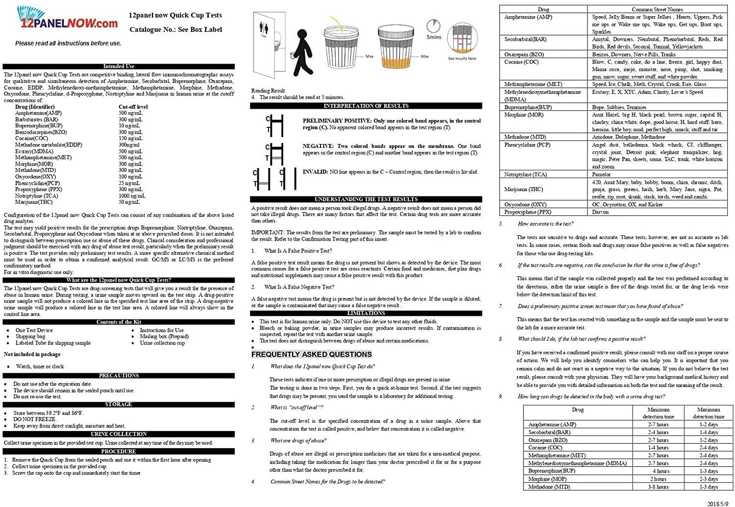 14 Panel Multi-Drug Urine Test with ETG & TML Detection 5 Pack D95148