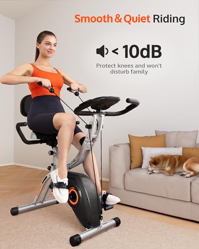 YOSUDA Folding Exercise Bike - Stationary Bike for Home Gym Z504