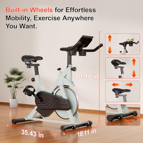 Magnetic Resistance Exercise Bike for Home, 300lbs Capacity M735