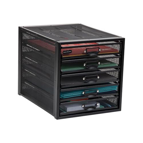 Mind Reader 10-Drawer Metal Mesh Desk Organizer, Silver N923041