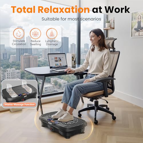 AXV Vibration Plate Fitness Platform Exercise Machine for Full Body Workout Q37919