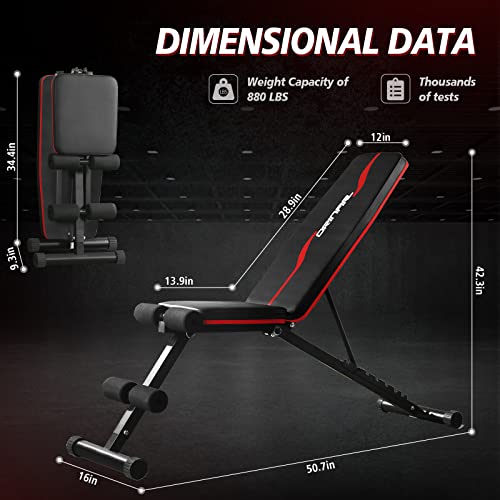 Adjustable Weight Bench for Home Gym Incline Decline Strength Training L86405