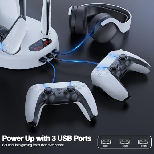 AMZDM Cooling Station PS5 Slim Stand with Charging for PS5 Pro & Slim Y61242