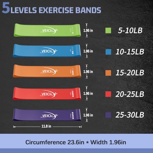 VEICK Resistance Bands with Handles for Home Workout O75059