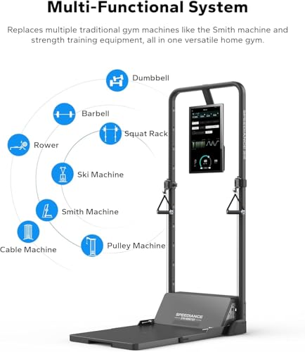 Gym Monster Smart Home Gym, Smith Machine Power Cage with Cable Crossover G34665