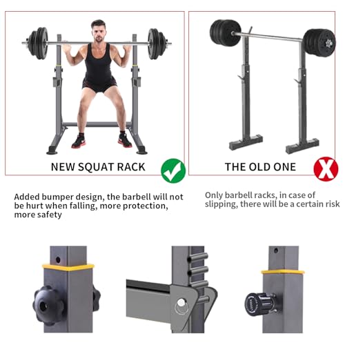 Adjustable Squat Rack for Home Gym Weight Lifting C7361