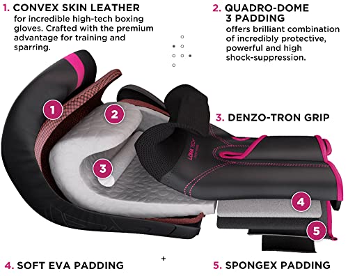 RDX Boxing Gloves Pro Training Sparring Maya Hide Leather Muay Thai MMA Kickboxing Adult Ventilated Palm R71478