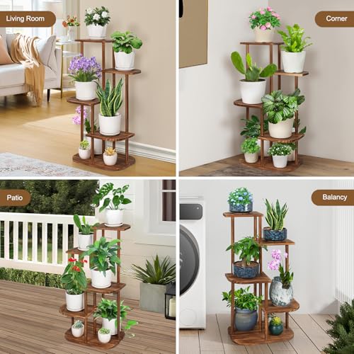 5 Tier Wood Plant Stand Indoor Plant Shelf I892791