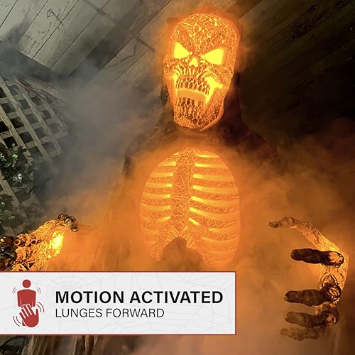 Haunted Hill Farm Motion-Activated 7.5-Ft. Smoldering Ghoul Animatronic Halloween Decoration N1475